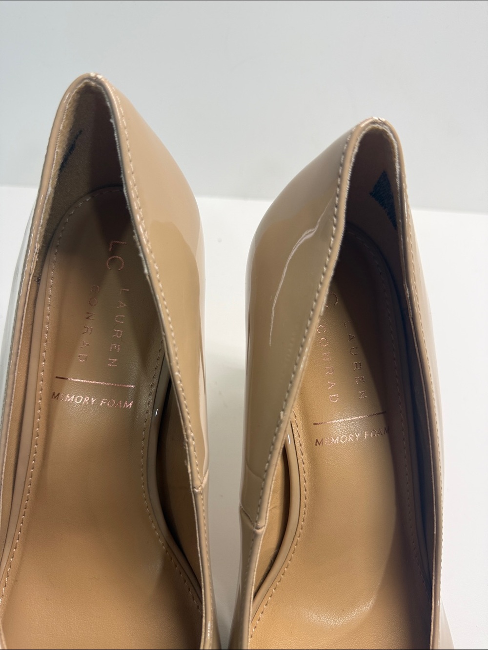 LC LAUREN CONRAD Nude Patent Stiletto Pumps Zise 10 - Picture 9 of 10